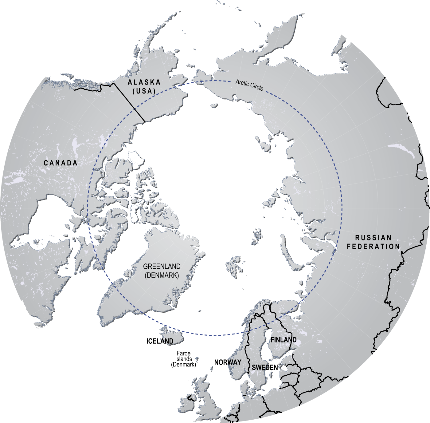 Arctic Map Political 